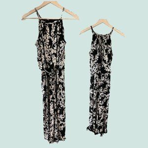 London Times Sleeveless Maxi black and white maxi